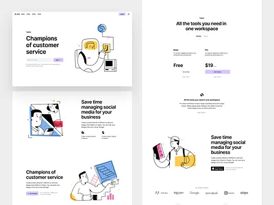 Do it illustrations + Blank Wireframe kit = ❤️ application blank craftwork design illustration landing outline product ui vector web website wireframe