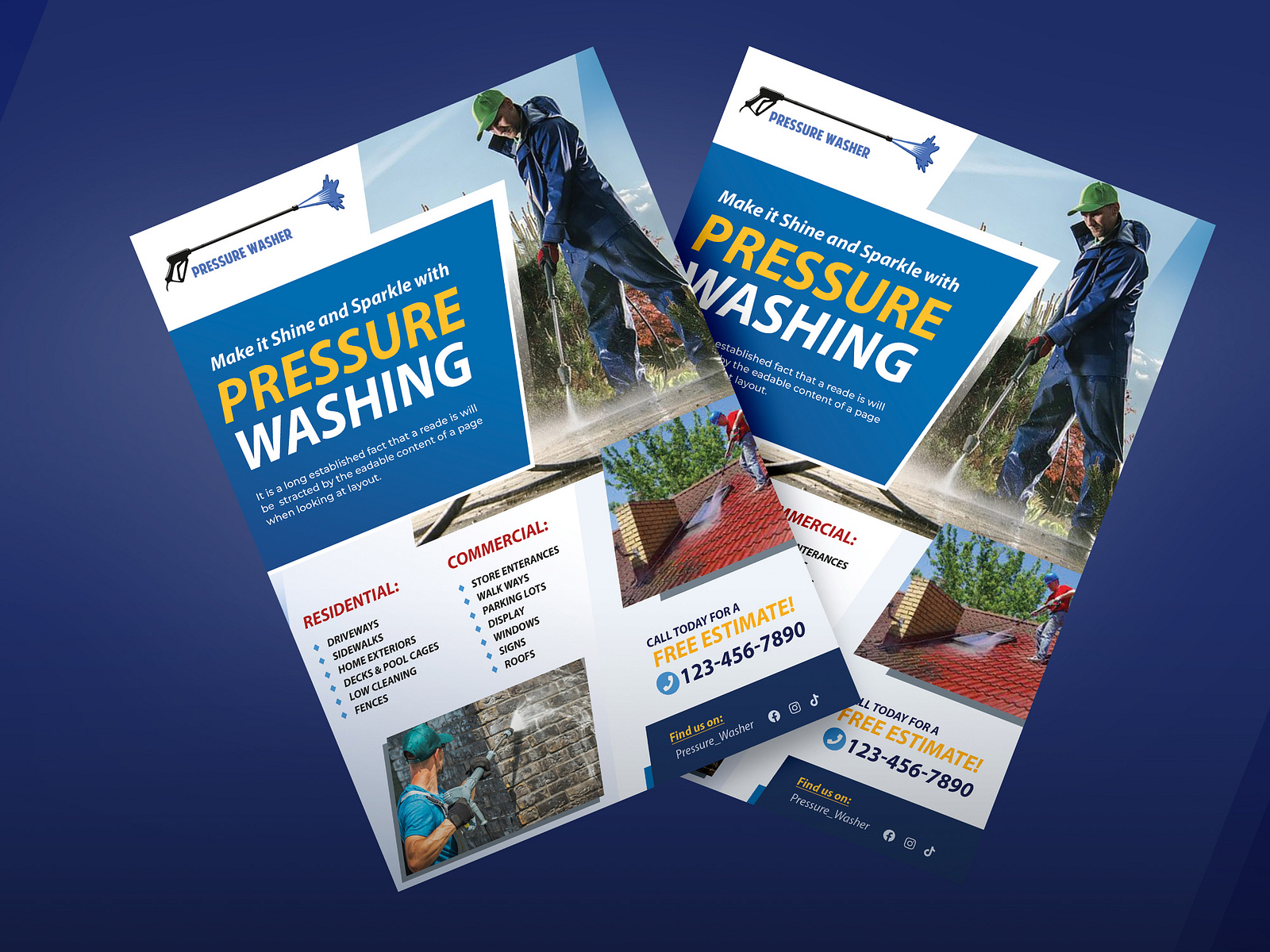 best pressure washing flyer templatefazlul haque on dribbble