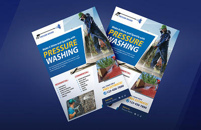 Best Pressure Washing Flyer Template a4 size advertising design flyer flyer design flyer template graphic design leaflet power wash pressure wash print ready service super wash template