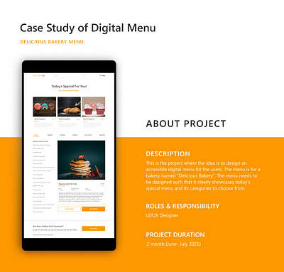 Digital Bakery Menu accessible bakery design digital menu food menu mobile app tab ui ux ux