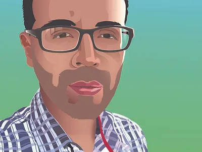 Portrait using Adobe Illustrator illustration