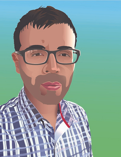 Portrait using Adobe Illustrator illustration