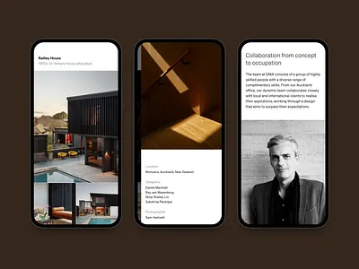 DM_A mobile views architect architecture grid image minimal mobile new zealand portfolio responsive ui ux web