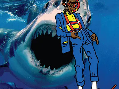 Family Matters Shark Week Illustration