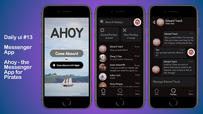 Daily UI 13 - Direct Message ahoy dailyui messenger pirates