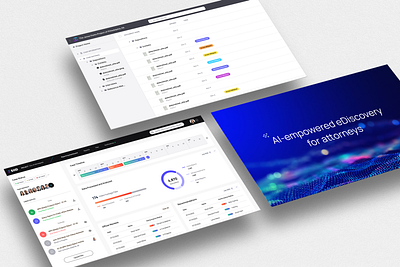 AI e-discovery tool for legal teams branding design system product design ui ux visual design