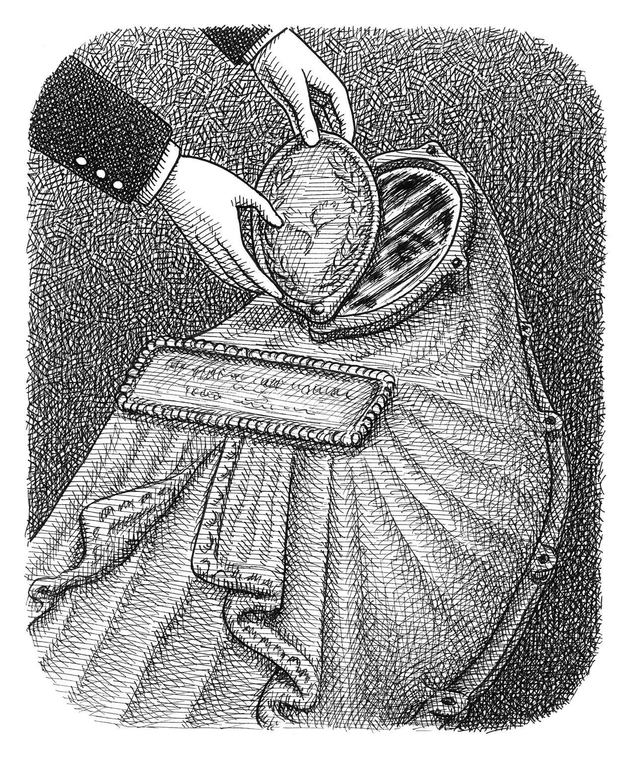 Fisk Burial Case art artist artwork creepy drawing hand drawn horror illustration ink victorian