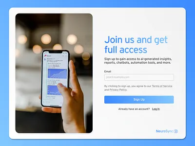 NeuroSync Sign Up ai dailyui signup