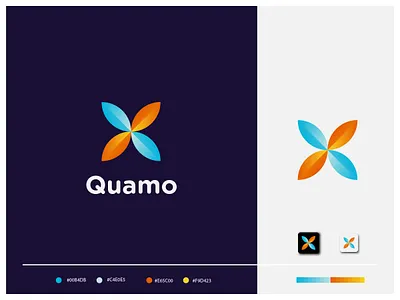 Quamo Logo app branding design flower logo gradient logo graphic design icon iconic logo illustration letter logo logo q logo ui vector