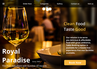 Restaurant Website - Landing page UX/UI booking colorful delivery design food food ordering homepage landingpage logo menu minimal new page restaurent table trending typography ui ux website