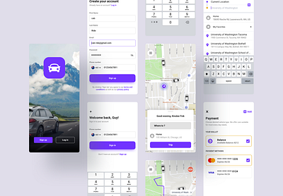 Car Booking Mobile App app design design figma figmadesign ios app development mobile app design user experience design user interface design