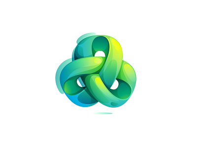 Abstract looped sign circle eco infinity logo loop mark