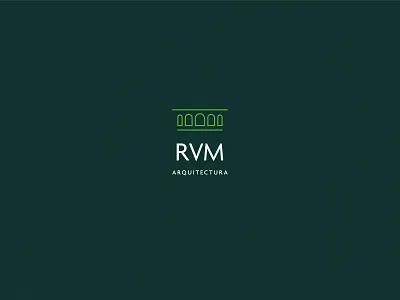 RVM — Arquitectura architecture black brand brand design brand identity branding design graphic design green logo m office r t shirt v