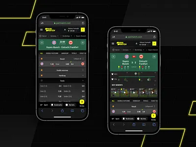 Parimatch: Open Match Mobile 1xstavka betslip betting bookmaker bwin fonbet gambling interface ligastavok live mobile onlinecasino parimatch pm soccer sportsbook sportsfeed ui ux webui