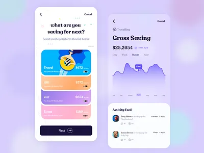 Mobile App UI | Banking appale banking banking app clean digital payments financial app flat illustration invest ios minimal mobile banking payment app payments saving goals ui ux wallet