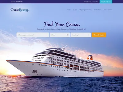 Clean & Luxury website Image Banner for a Cruise Organization 2021 website adobe photoshop branding call to action clean clean design cruise website design dribbble dribbbleweeklywarmup graphic design image banner landing page logo luxury luxury design modern design uidesign website design