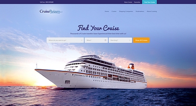 Clean & Luxury website Image Banner for a Cruise Organization 2021 website adobe photoshop branding call to action clean clean design cruise website design dribbble dribbbleweeklywarmup graphic design image banner landing page logo luxury luxury design modern design uidesign website design