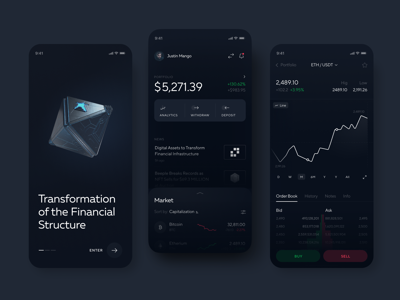 Example of Crypto App Design Concept