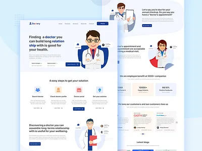 Doctor Appointments UI Landing Page Design graphic design