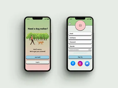 Ruff! Dribbble Dog Walking Case Study