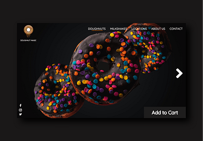 Doughnut Web Landing Page app behance branding business design doughnuts dribbble illustration landing page logo typography ui ux vector web website