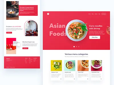 Selera - Food Landing Page clean clean ui design design app food food landingpage gradient landingpage minimalist ui uidesign ux ui ux design web webdesign website