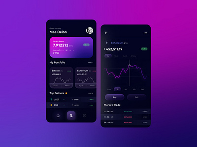 Cryptocurrency exploration app bitcoin crypto design ui uidesign