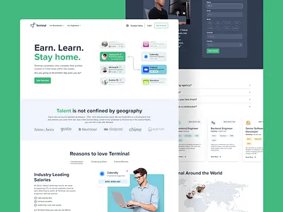 Terminal Website & Branding branding ui website