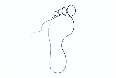 Woman foot one line art woman leg one line art