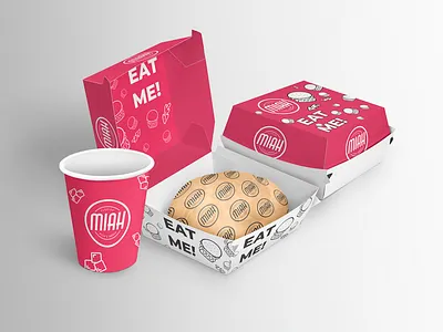 Miah - Florida Pizza & Burger Box Set branding design graphic design illustration logo