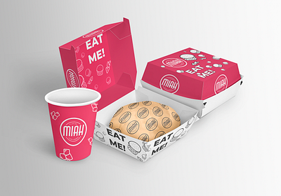 Miah - Florida Pizza & Burger Box Set branding design graphic design illustration logo