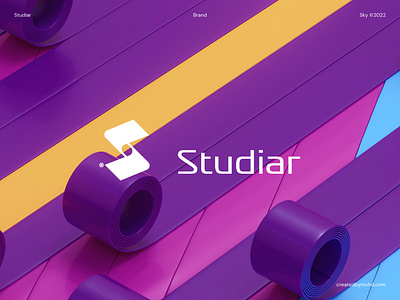 Studiar Brand Identity adobe app brand branding concept creative design graphic design idea illustration logo logo design logos marca minimal simple typography ui ux vector