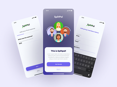 Split Payment - Concept Debt Calculation App app credit design figma friend mobile pal payment split ui user ux