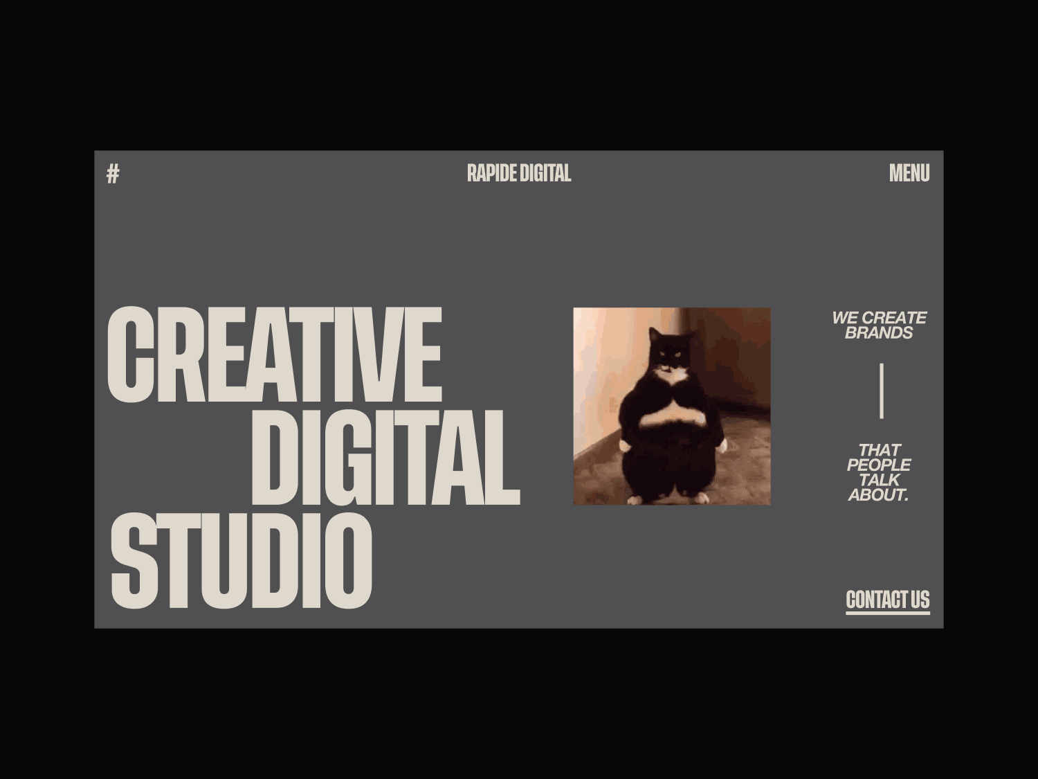 Creative Digital Studio clean composition digital studio gif grid interface landing layout typography ui ux web web design web-design webdesign website website design