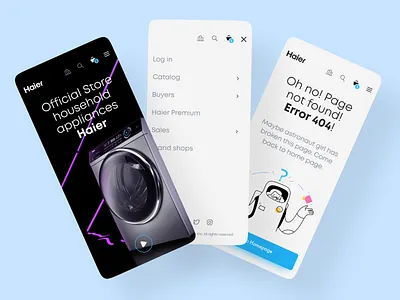 Haier online shop appliances clean design design mobile online shop ux