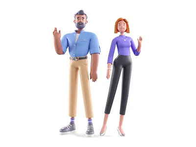 Stiilt - Premium Carsharing #2 10clouds 3d c4d carsharing character design illustration model render t pose visual
