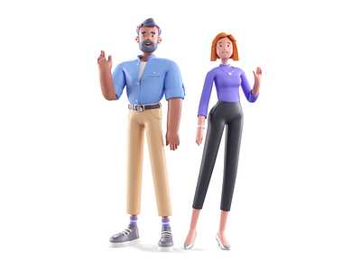 Stiilt - Premium Carsharing #2 10clouds 3d c4d carsharing character design illustration model render t pose visual