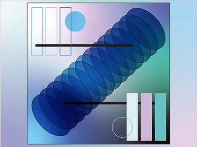 2023 Calendar: January Artwork // CHELCHA 2023 calendar adobe adobe illustrator artwork blend tool blending modes calendar design digital art geometric gradient graphic design graphics illustration illustrator line work poster design