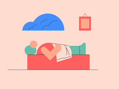 Depression Illustration - Mental Health Platform 2dcharacter adobe illustrator bed character characterdesign cloud depression design digital illustration flatcharacter flatvector illustration illustrations mentalhealth platform sad vector vector illustration vectorart