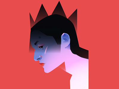 Veil abstract composition crown girl illustration girl portrait illustration laconic lines minimal portrait portrait illustration poster veil