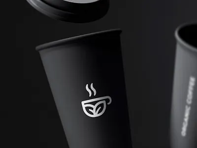 ORGANIC COFFEE logo design cafélogo coffeecuplogo coffeecupmockup coffeelogo minimalcoffeelogo