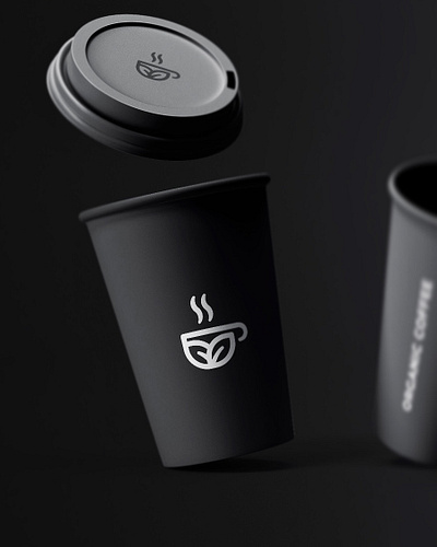 ORGANIC COFFEE logo design cafélogo coffeecuplogo coffeecupmockup coffeelogo minimalcoffeelogo