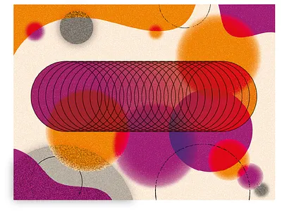 Galactic Burn // CHELCHA adobe illustrator blending modes circles design digital art gradient grain graphic design illustration illustrator line work orange poster poster design purple shapes texture vector vector art wall art