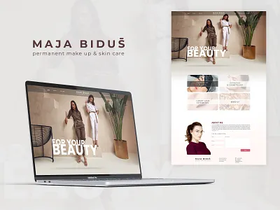 Maja Biduś - PMU & Skin Care Web Design design graphic design typography ui ux web