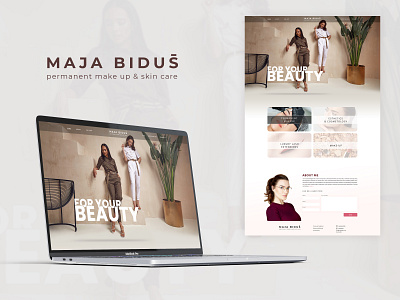 Maja Biduś - PMU & Skin Care Web Design design graphic design typography ui ux web