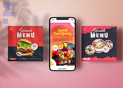 Instagram Banners Mockup animation banner branding design graphic design illustration illustrator instagram mockup new website