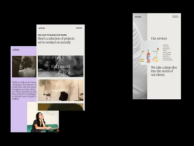 Wilda Agency - Mobile Design app art art direction branding classic design em fashion idea minimal typography ui ux visual web web design website