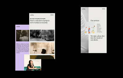 Wilda Agency - Mobile Design app art art direction branding classic design em fashion idea minimal typography ui ux visual web web design website