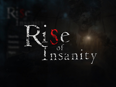 Rise Of Insanity - Horror Game Logo Design branding design graphic design illustration logo typography