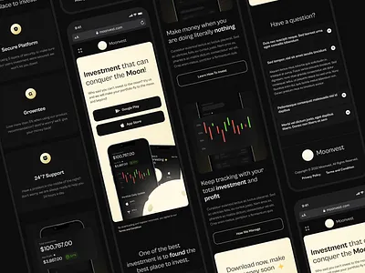 Stock Investment Responsive dark mode invest investment investment website responsive stock stock investment web design website website responsive